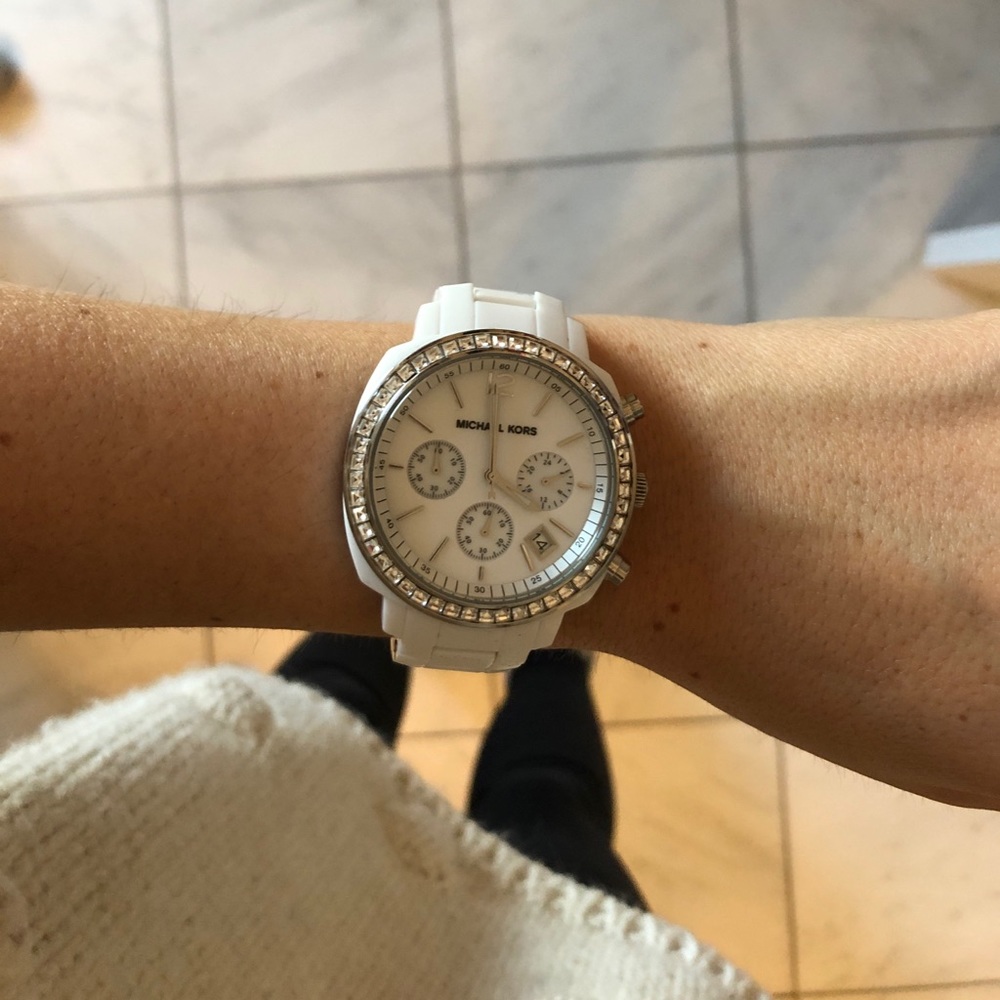 White Michael Kors watch